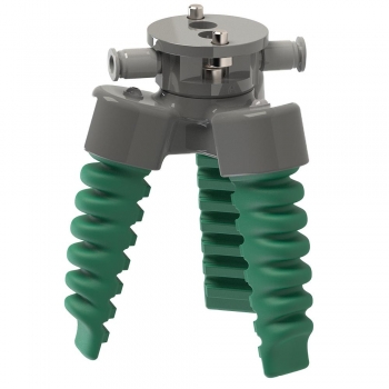 A centric soft robotics gripper for round objects